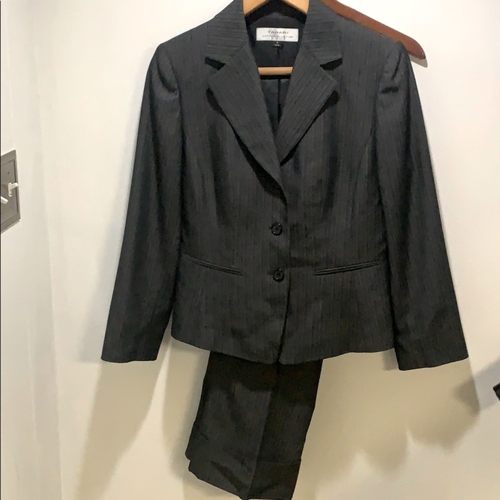 Black Stripe TAHARI pant suit